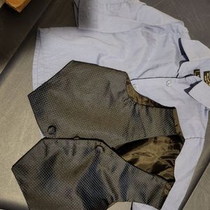 Baby Boy's dress shirt and vest. Size 6-9 months.